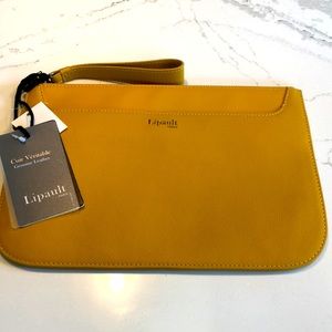 Large Lipault Clutch- Mustard